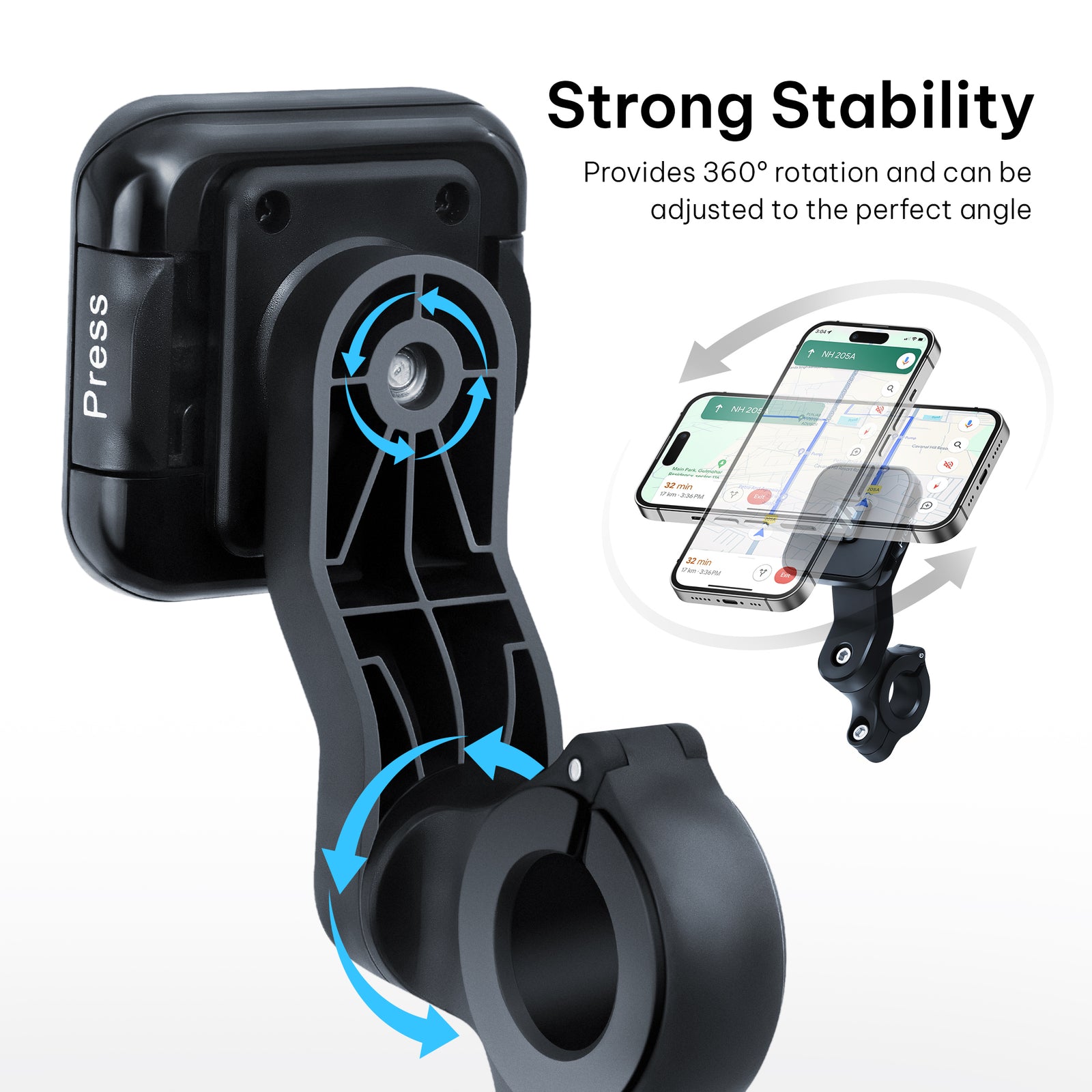 TRUHOLD Taplock Magnetic Bike Mobile Holder