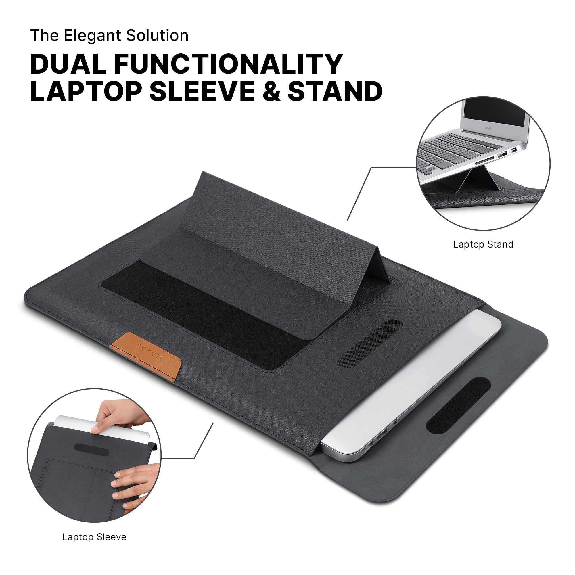 Skyvik Elev8 2 in 1 Laptop Carry Sleeve & Stand for Office and Travel