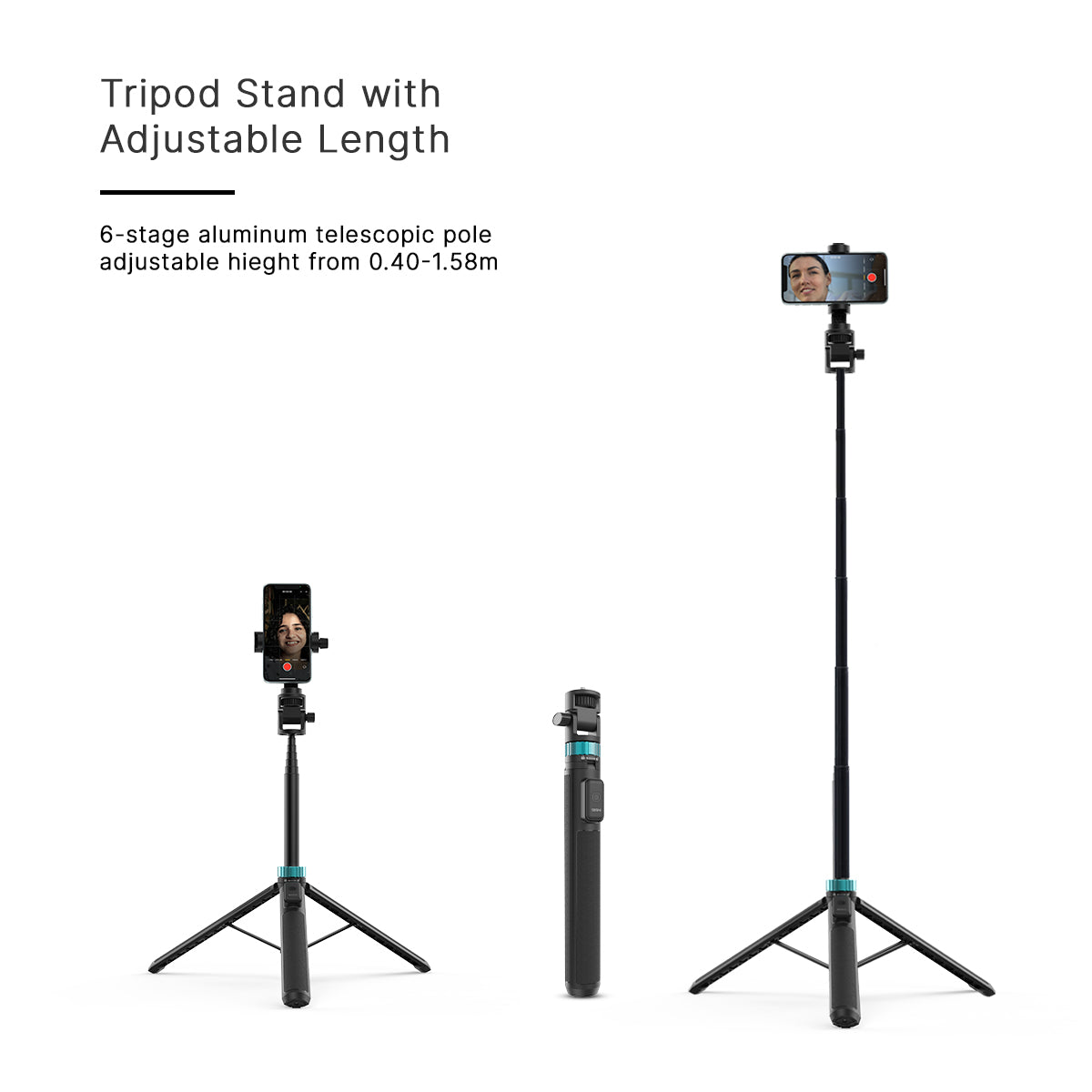 SIGNI POD Selfie Stick/Foldable Tripod - 1.75m