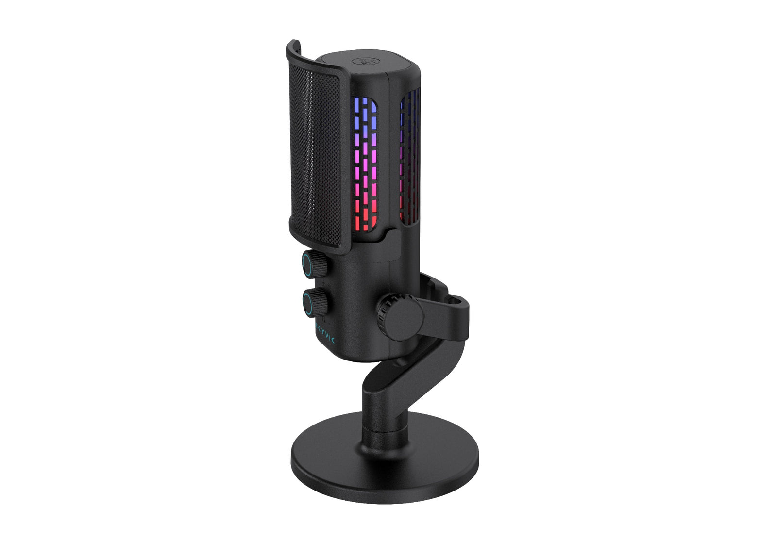 Glowcast USB Condenser Microphone with Noise Cancellation, RGB Lighting & Zero-Latency Monitoring for Podcasting, Streaming & Gaming