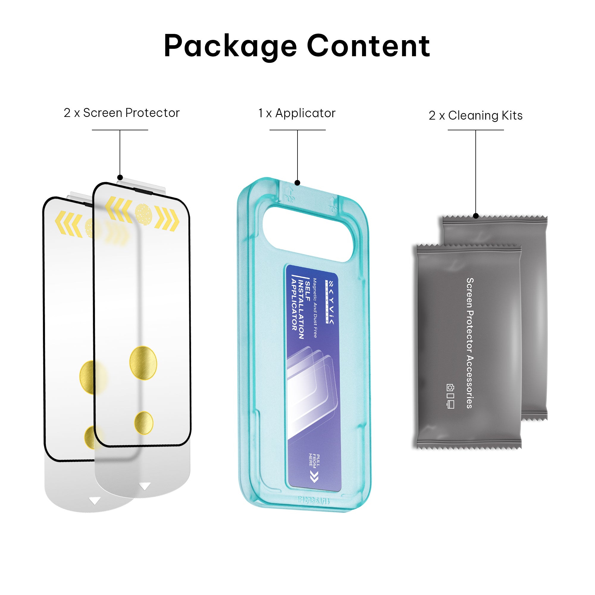 iPhone 16 Tempered Glass -2 Pack