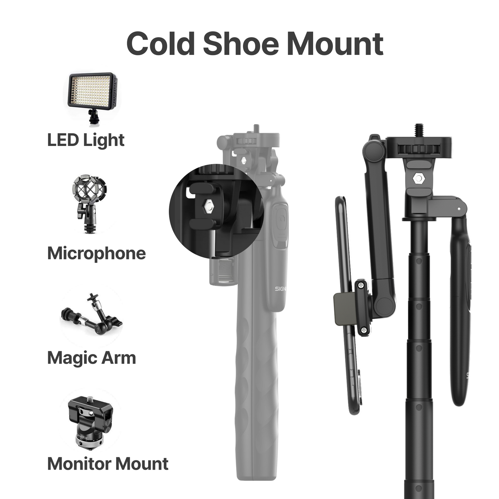 SIGNI POD Flex Plus 360 Tripod/Selfie Stick - 1.8m