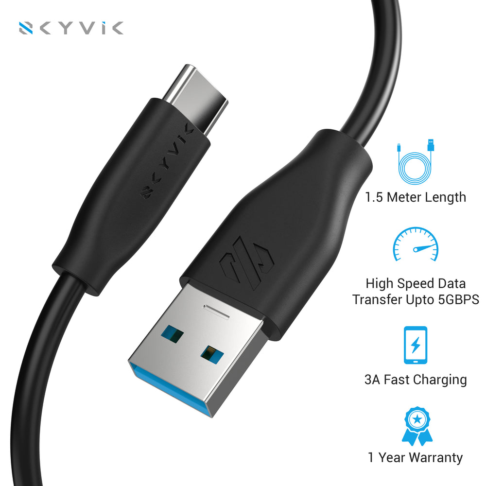 SKYVIK Blaze 1.5m USB Type C to USB A 3.0 Cable