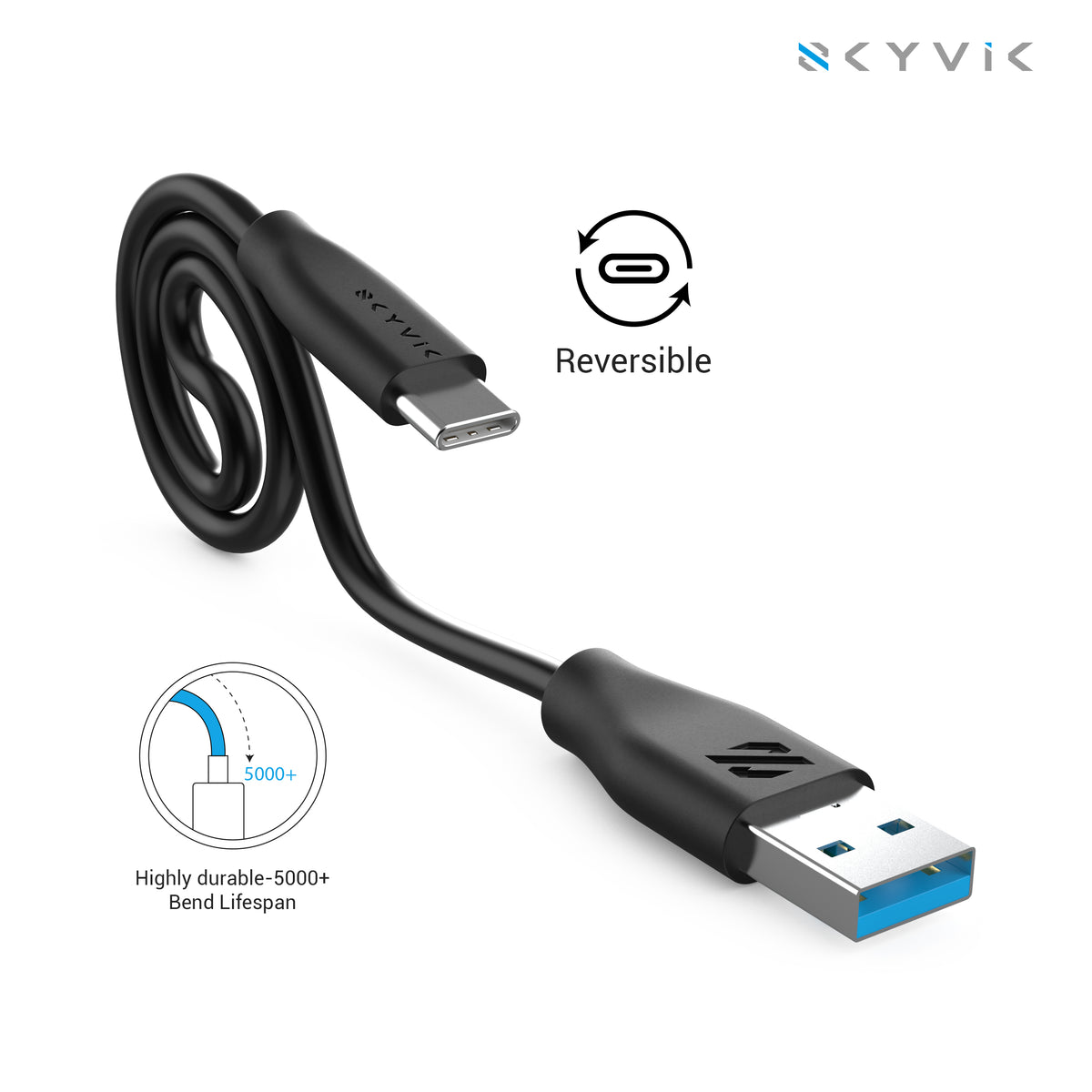 Blaze 1.5m USB Type C to USB A 3.0 Cable