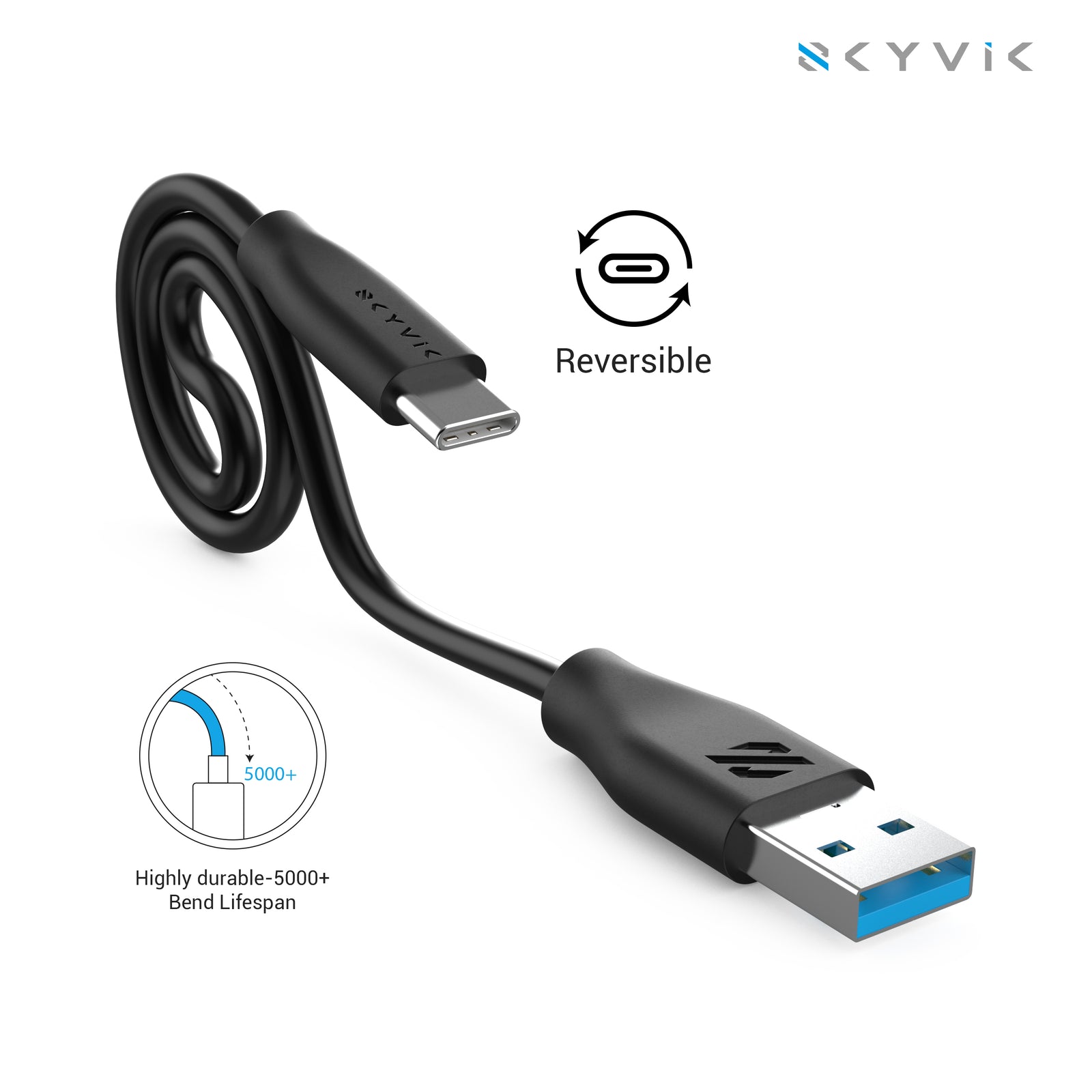 Blaze 1.5m USB Type C to USB A 3.0 Cable