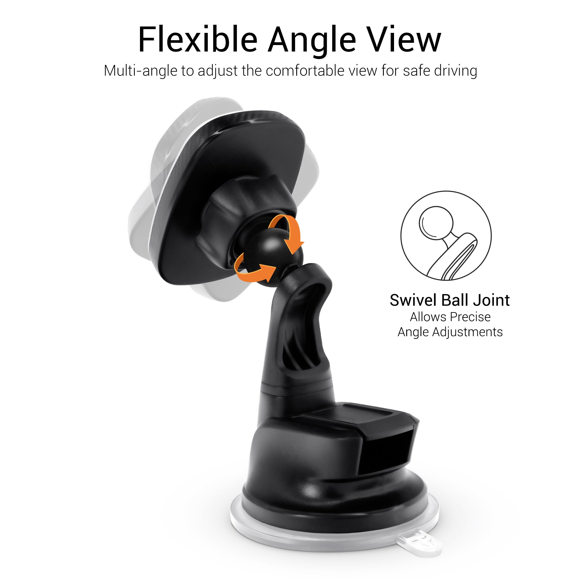 SKYVIK TRUHOLD Car Dashboard & Windscreen Magnetic Mobile Phone Mount for Desk-Orange Livery