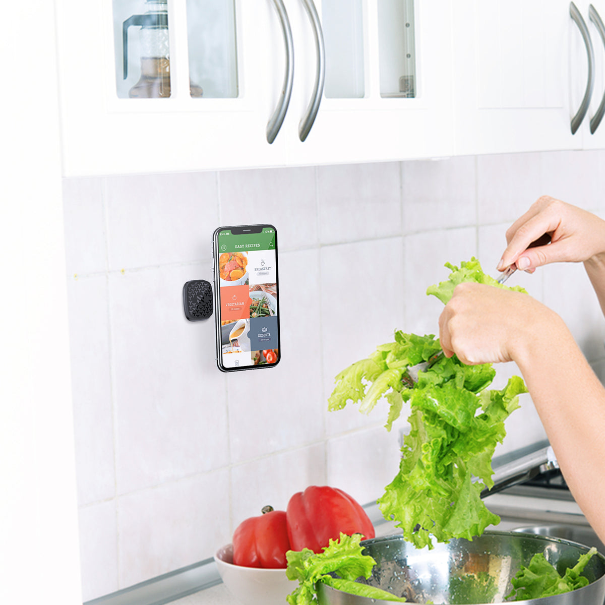 Square StickOn Magnetic Mobile Holder